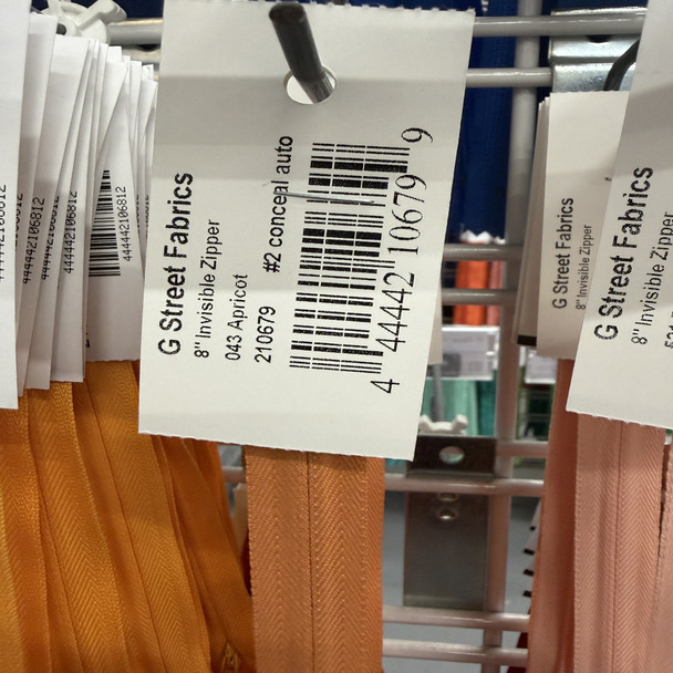 Invisible Zipper 8" - 043 Apricot