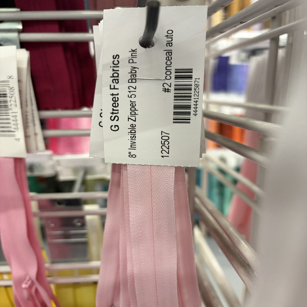 Invisible Zipper 8" - 512 Baby Pink