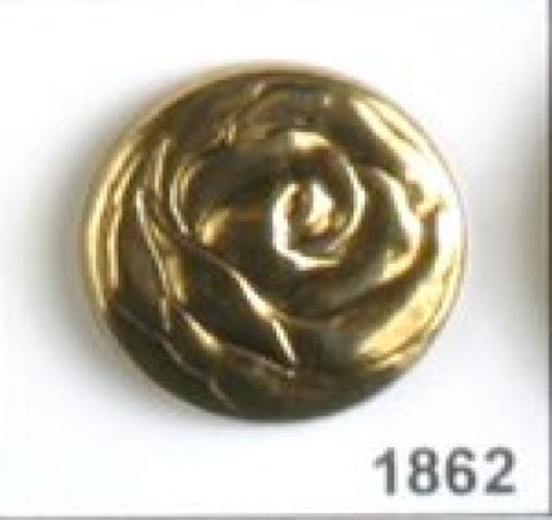 Rose Antique Gold Full Metal Lg Button DB-1862