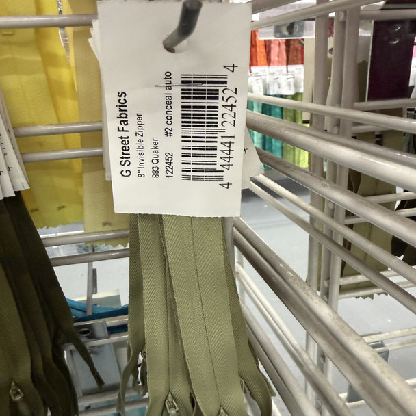 Invisible Zipper 8" - 883 Quaker