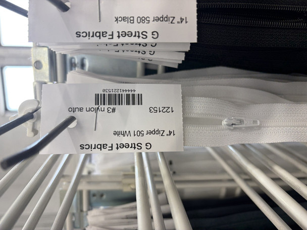Zipper 14" - 501 White