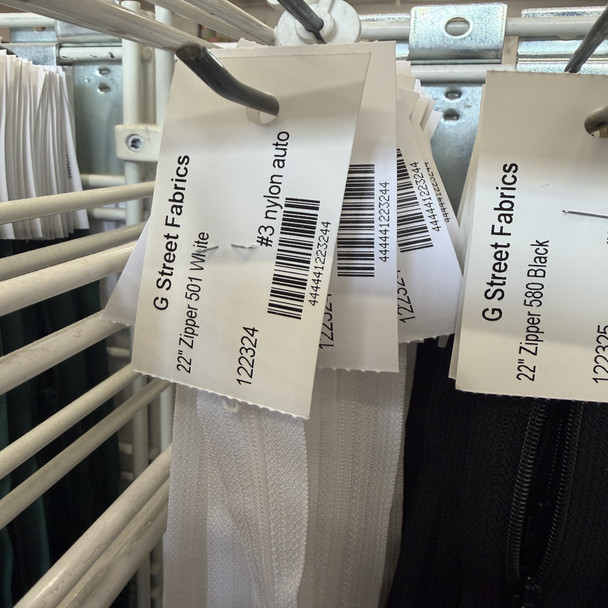 Zipper 22" - 501 White