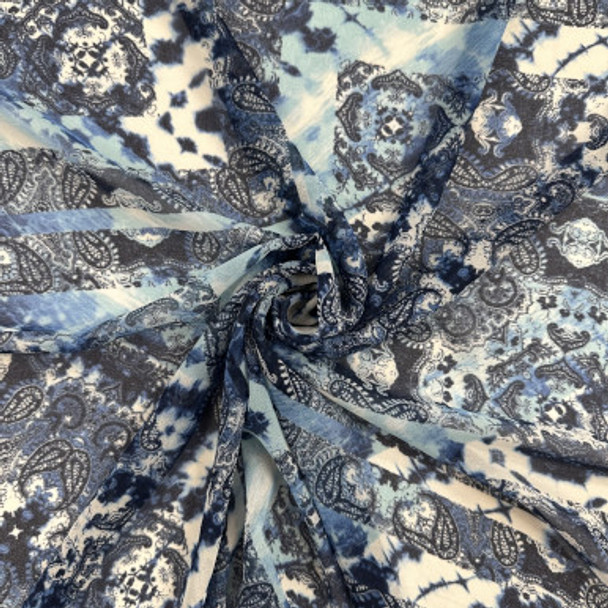 Polyester Print - Tiera Blue Modern 184310AG