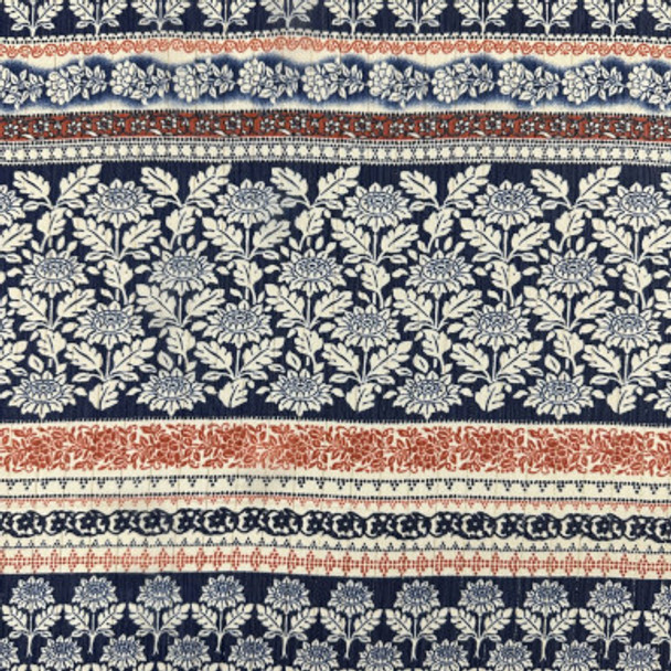 Polyester Print - Stripe Floral Multi 184310AT