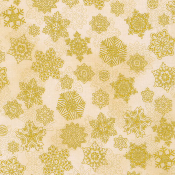Holiday Flourish Snow Flower - Snowflakes Ivory with Metallic 209925FC