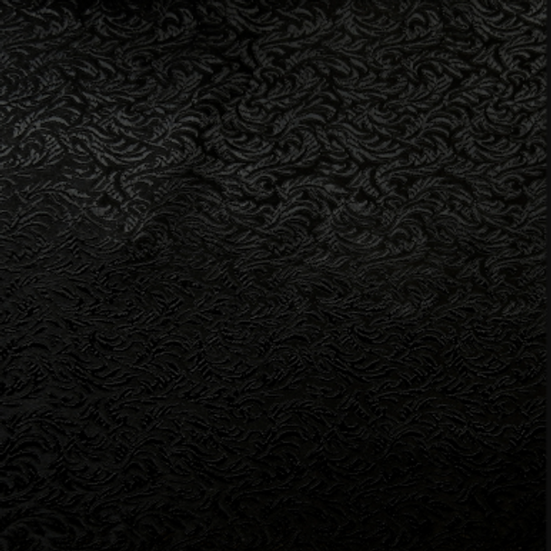 Silk Face Brocade - Trellis Black on Black 2010-1 243802BS
