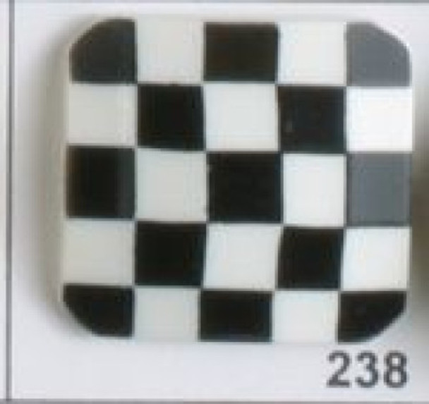 Black and White Checkered 56L Button db-0238