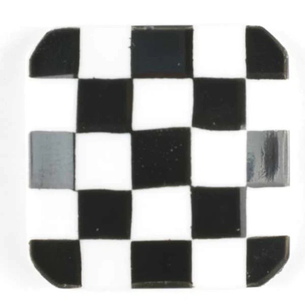 Black and White Checkered 56L Button db-0238