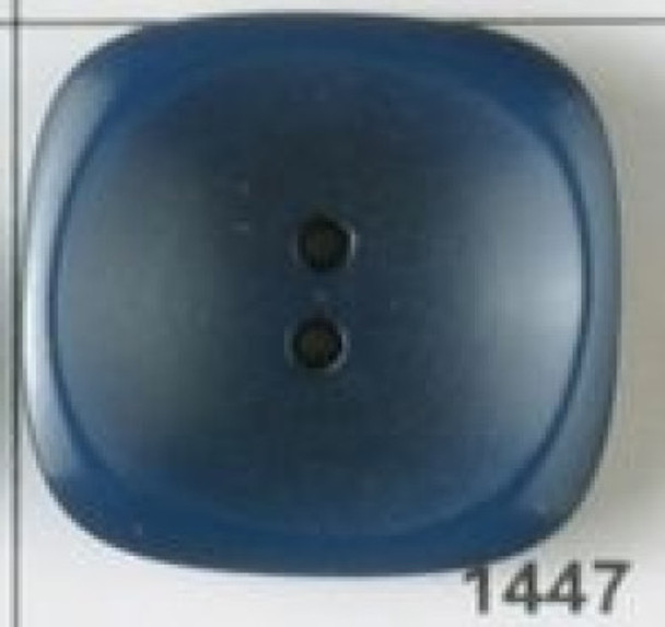 Blue Rounded Square Polyester 47L Button DB-1447
