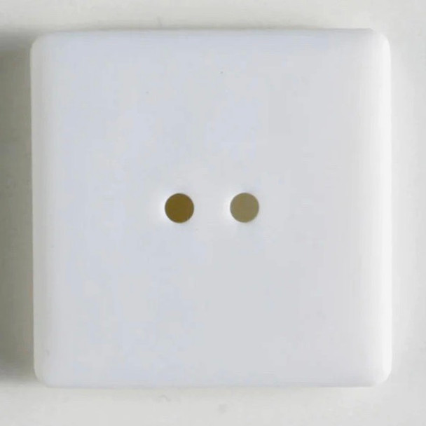 White Square Polyamide 40L Button DB-0179