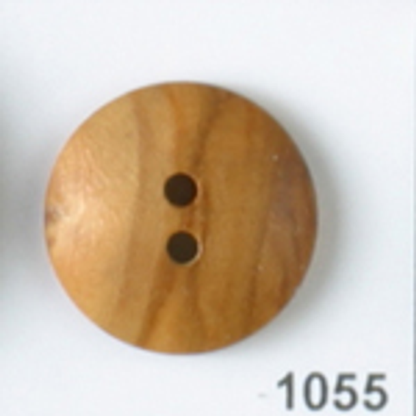 Round Wooden Brown 27L Button DB-1055
