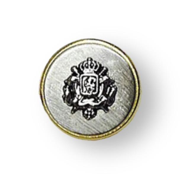 Gold and Silver Coat of Arms 24L Button