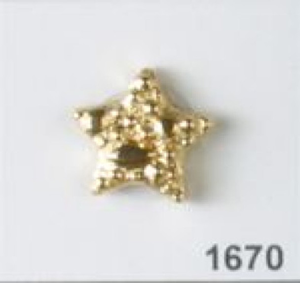 Gold Textured Star 22L Button DB-1670
