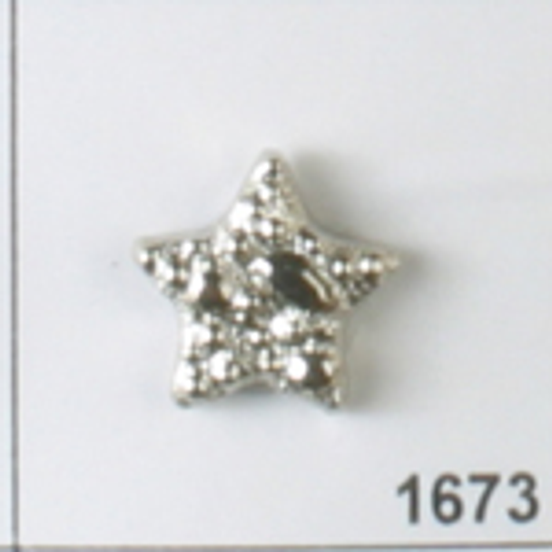 Silver Textured Star 22L Button DB-1673