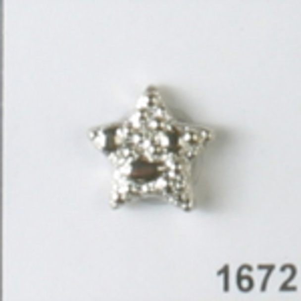 Silver Textured Star 18L Button DB-1672
