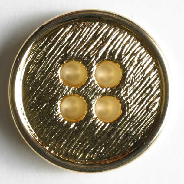 Classic 4-Hole Gold Polyamide 30L Button DB-1791