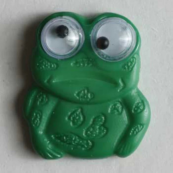 Googly Eyes Green Frog 30L Button DB-1573