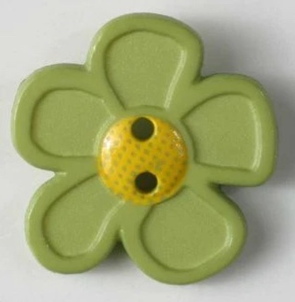 Light Green Flower 45L Button DB-1536