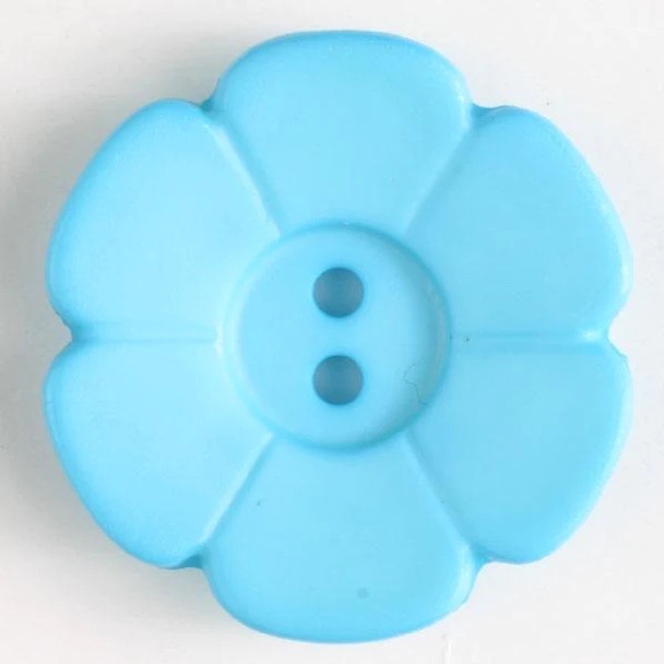 Sky Blue Flower 45L Button DB-1372