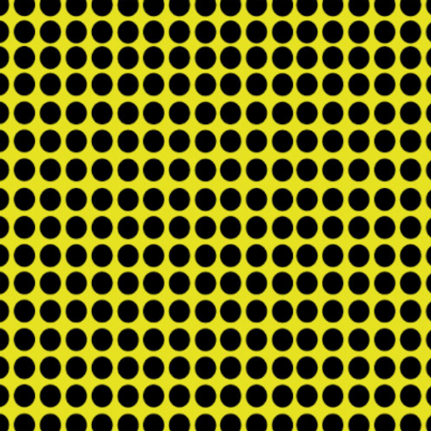 Printed Silk Charmeuse - Graphic Spots - Black on Canary 215406AM