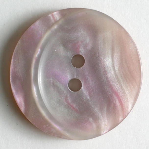 Crescent Marbled Dusty Rose 34L Button DB-0581