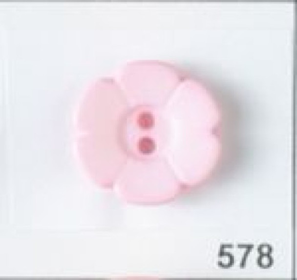 Pink Cherry Flower 24L Button DB-0578