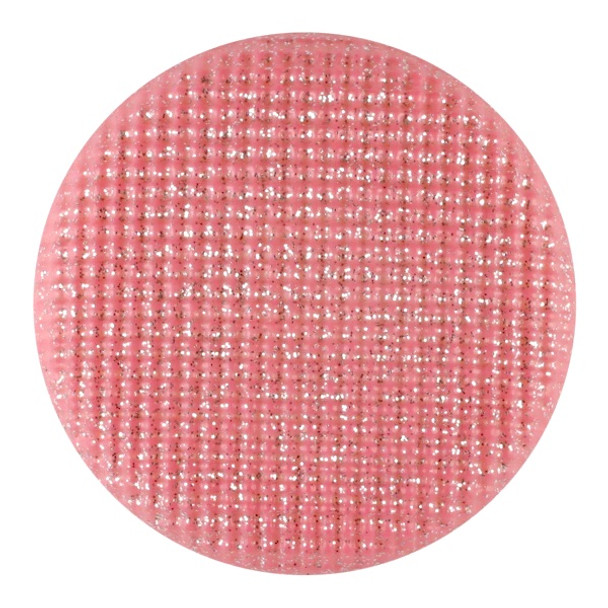 Pink Glitter Round Polyamide 34L Button DB-0615