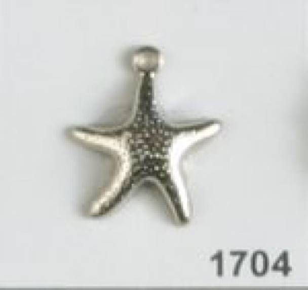 Silver Starfish 27L Button DB-1704