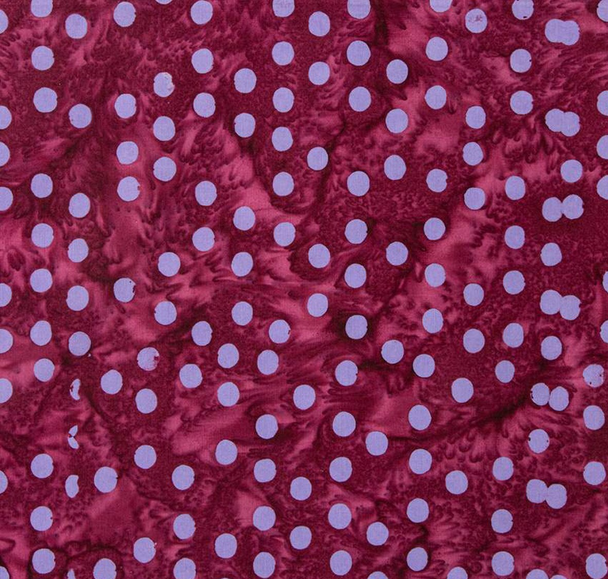 Pure Cotton Batik -  Polka Pop - Berry Persimmon 258099G