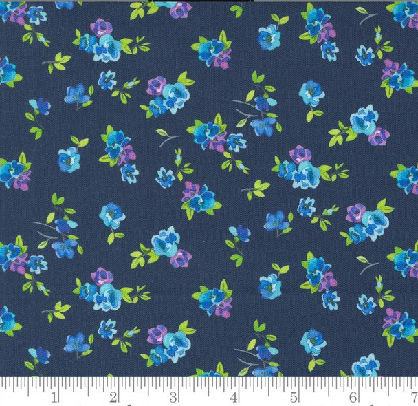 Pure Cotton Print - Flower Patches - Midnight 218682BW