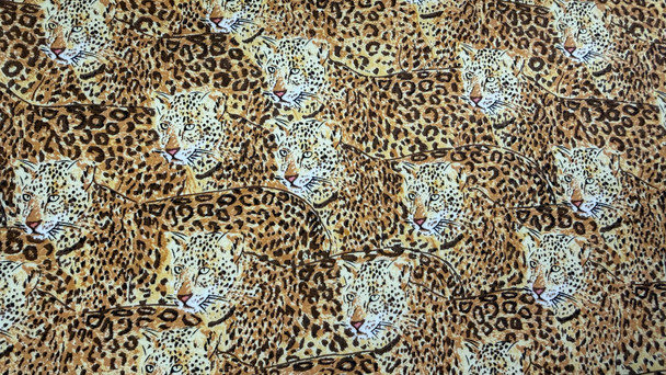 Printed Silk Charmeuse - Gold Leopard