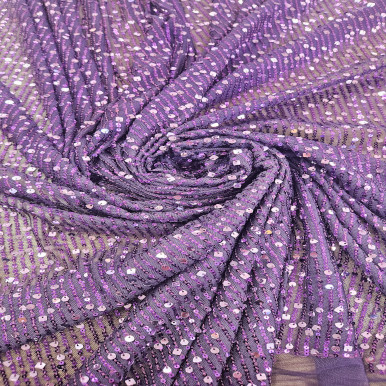 All Over Sequins CLEARANCE - Iridescent Purple Sequin 242203C