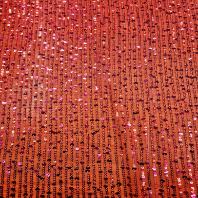 All Over Sequins CLEARANCE -  Iridescent Red Sequin on Mesh 242203J
