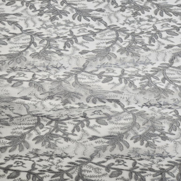 Evening Wear CLEARANCE - Silver with Silver Metallic Mesh 242203AP, Gray background