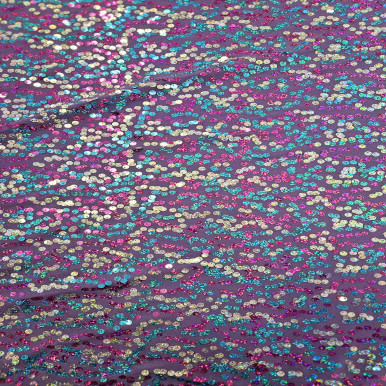 All Over Sequins Clearance Purple Iridescent Multicolored | G