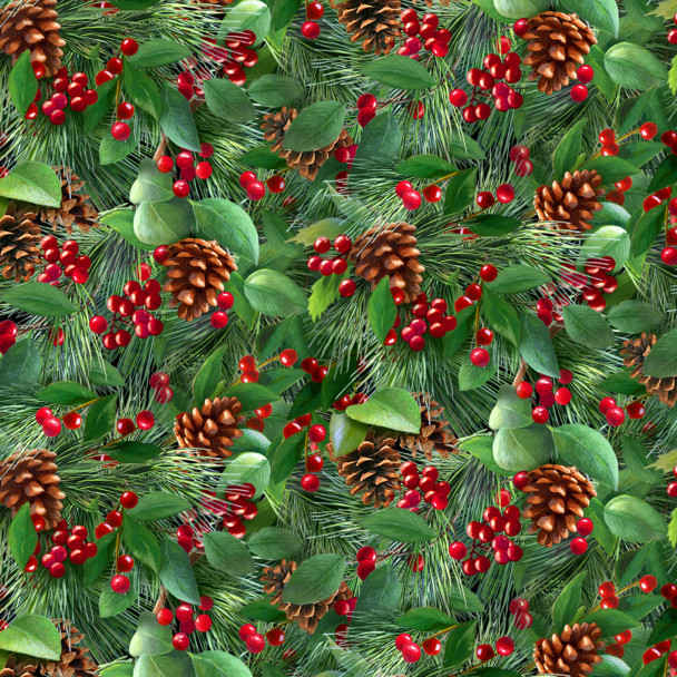 Birds and Berries Pinecones and Berries 223707AB