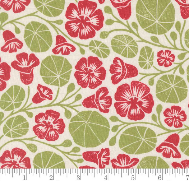 Garden Series -Nasturium Large Floral - Cream 223707FA