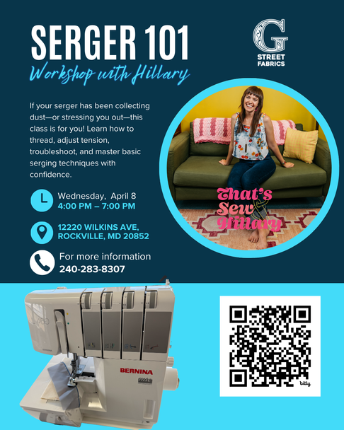 Serger 101 Workshop with Hillary - April 8, 2026