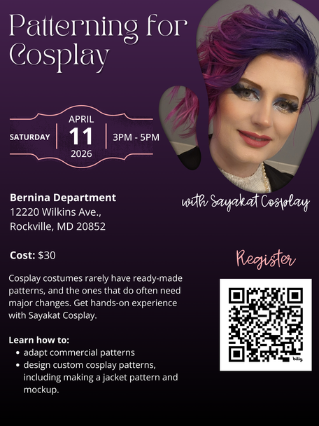 Patterning for Cosplay Workshop  - Sayakat Cosplay  – Hands-On Event April 11