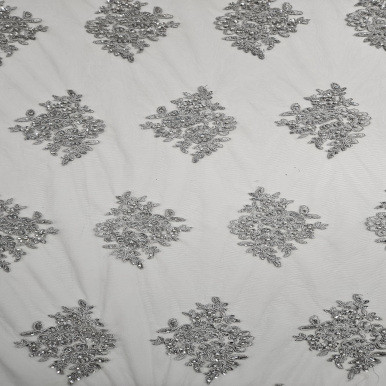 Embellished Evening Wear - Grey 203517A