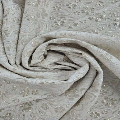 Metallic Brocade - Ivory 2 216496D