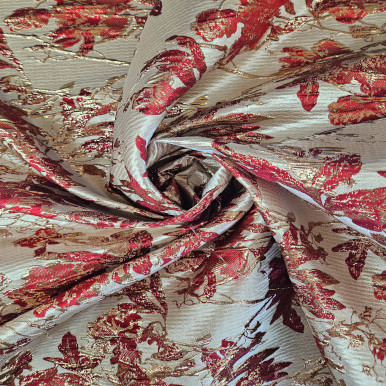 Metallic Brocade - Burgundy and Gold 219620AC