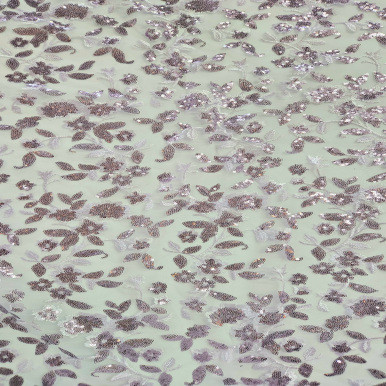 Embroidered Tulle - Lila 227613G