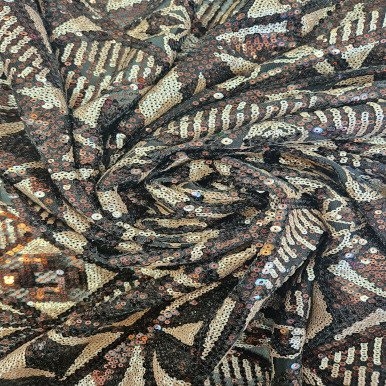 All Over Sequins CLEARANCE - Brown and Gold 242203CE