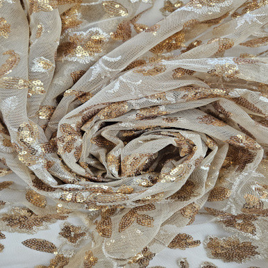 Embroidered Tulle - Oro 227613AF