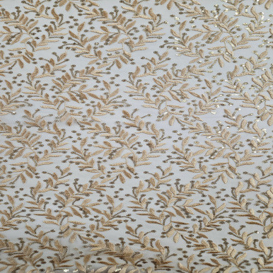 Embroidered Tulle - Oro