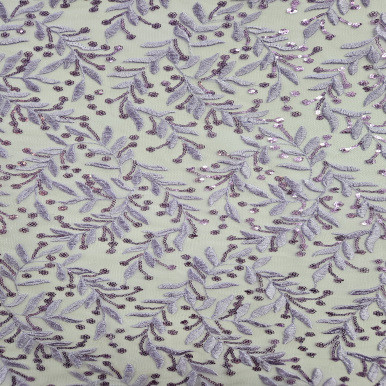 Embroidered Tulle - Lila