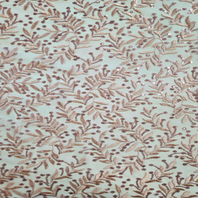 Embroidered Tulle - Rosa