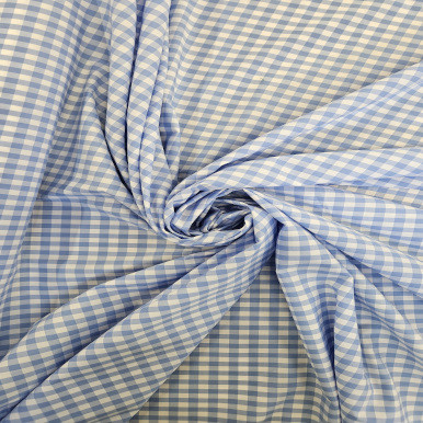 Pima Cotton Gingham Light Blue 241504A