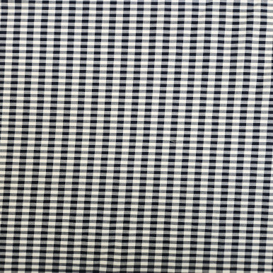 Pima Cotton Gingham Dark Blue